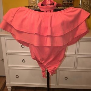 Missguided peach tan neck body suit. New with tags